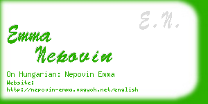 emma nepovin business card